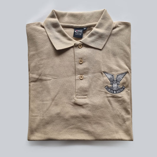Golf Shirt - Beige - Selous Scouts logo
