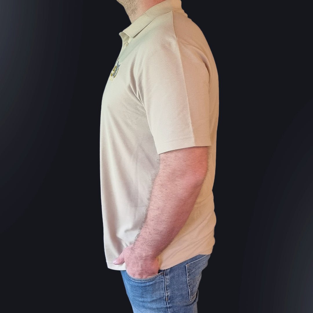 Golf Shirt - Beige - Selous Scouts 50 Year logo