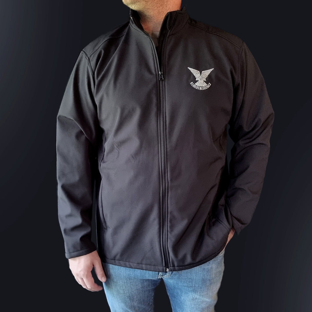 Jacket - Soft Shell - Black - Selous Scouts logo