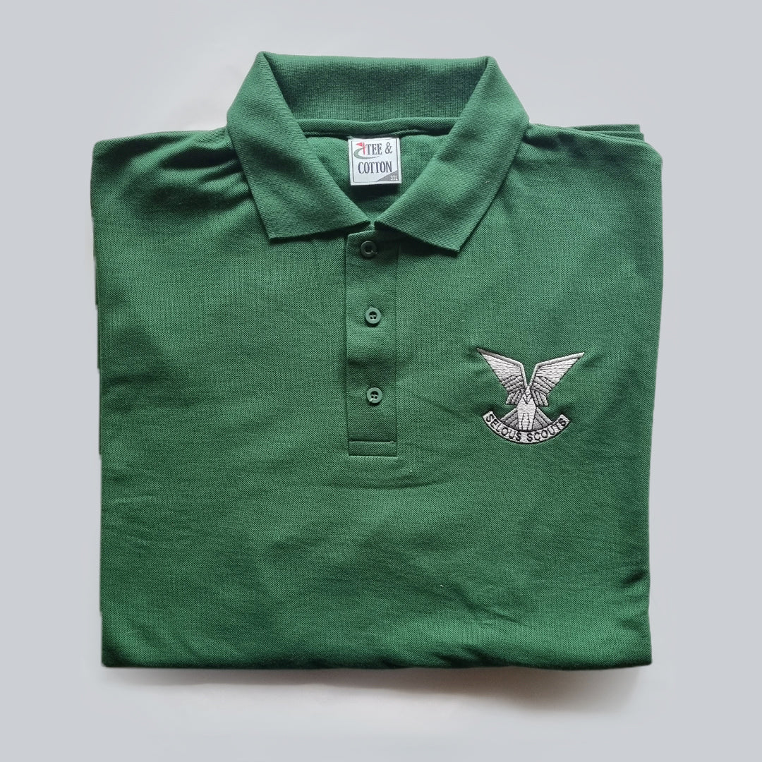 Golf Shirt - Green - Selous Scouts logo