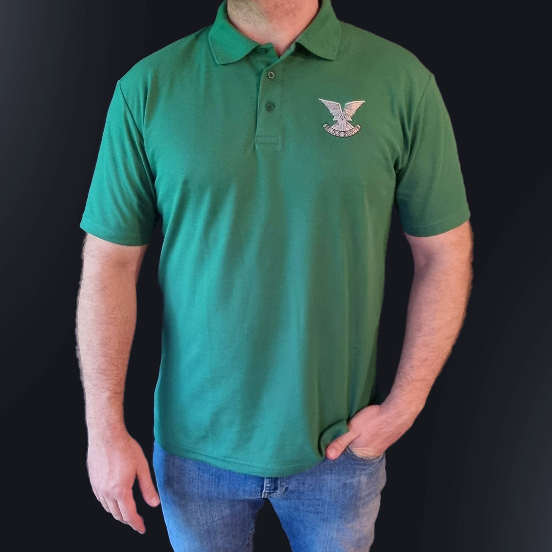 Golf Shirt - Green - Selous Scouts logo