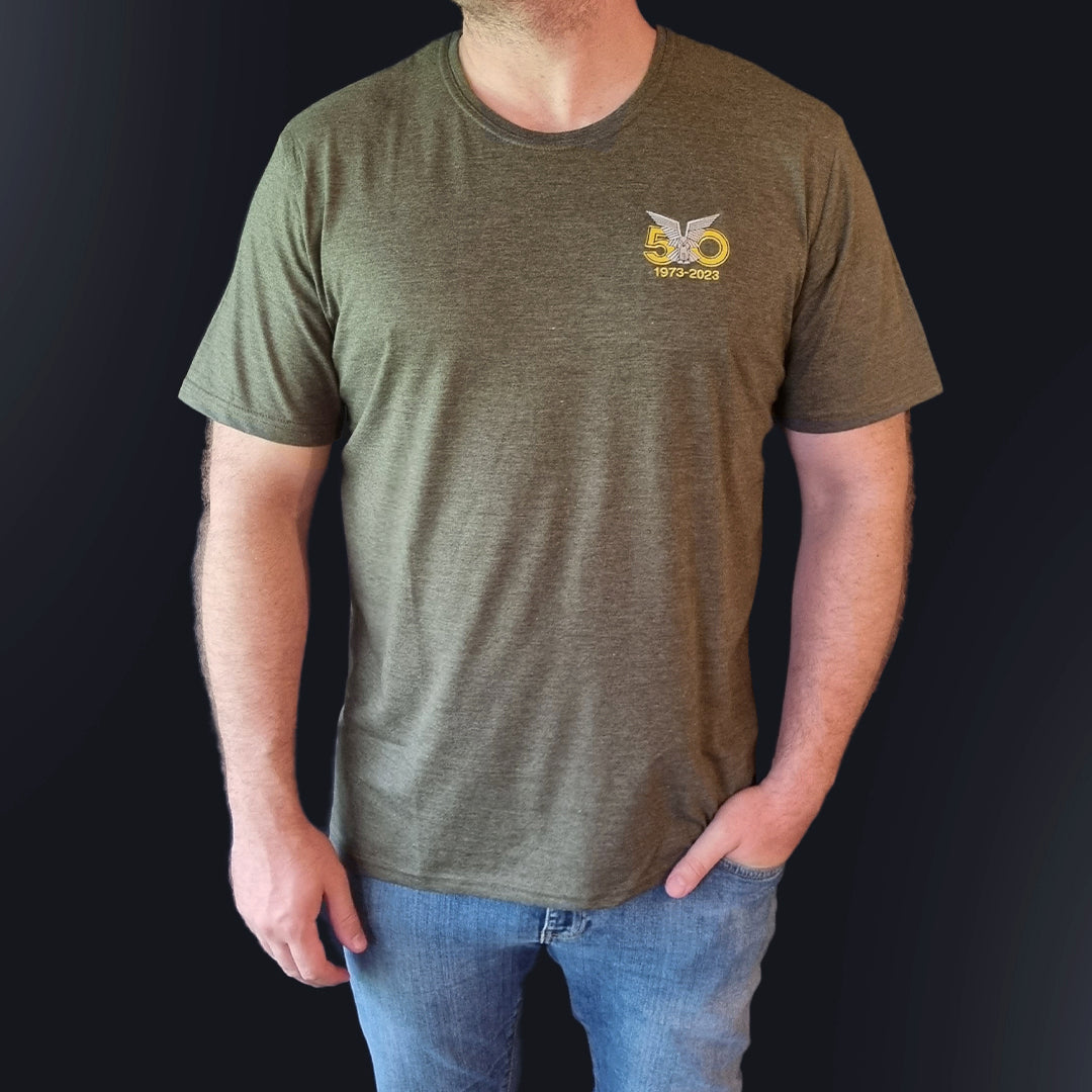 T-Shirt - Green - Selous Scouts 50 Year logo