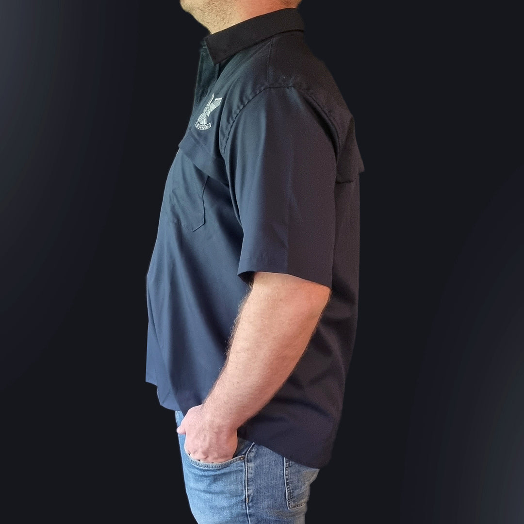Short Sleeve Shirt - Navy - Selous Scouts logo