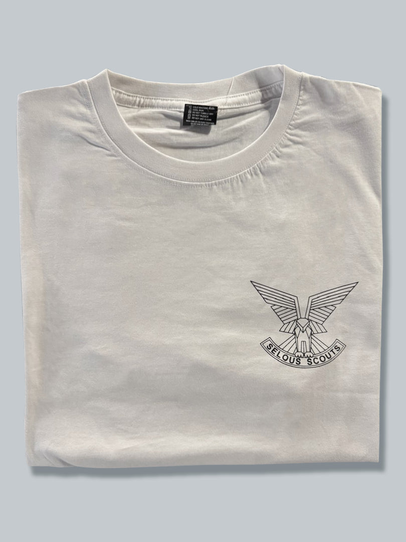 T-Shirt 3 - Small Selous Scouts Logo front and Skuzapo on back