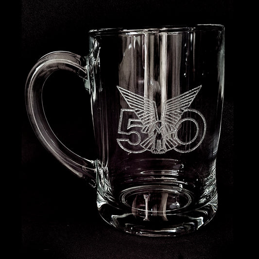 Glass - Beer Mug - Selous Scouts 50 Year Logo