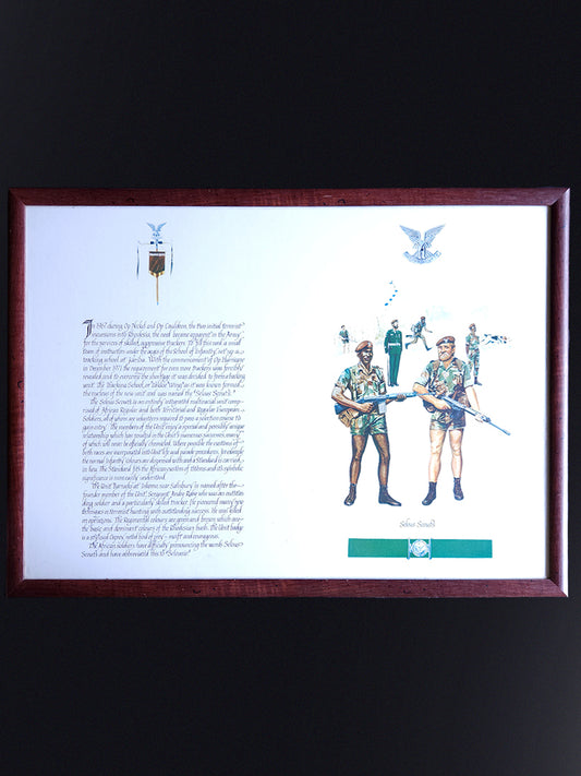 Framed members Certificate - Selous Scouts