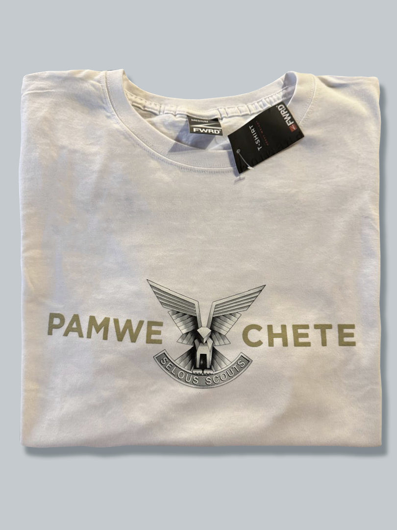 T-Shirt 4 - Medium Selous Scouts Logo with Pamwe Chete on the front and Skuzapo on back