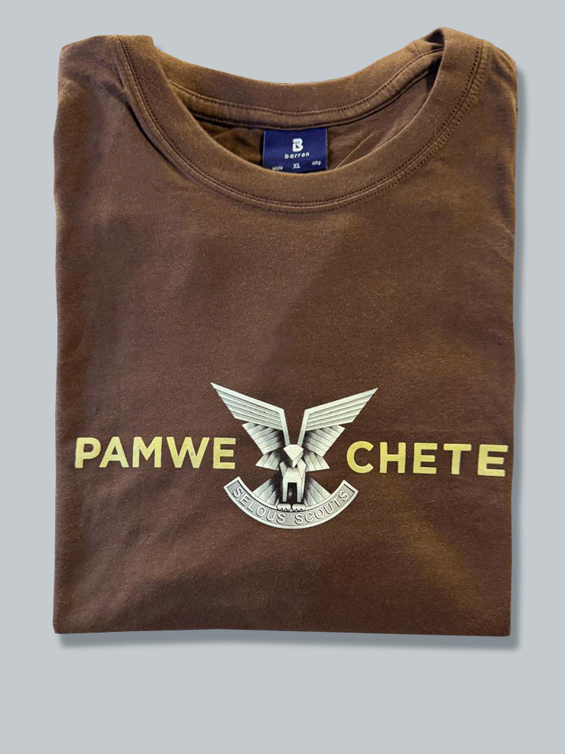T-Shirt 4 - Medium Selous Scouts Logo with Pamwe Chete on the front and Skuzapo on back